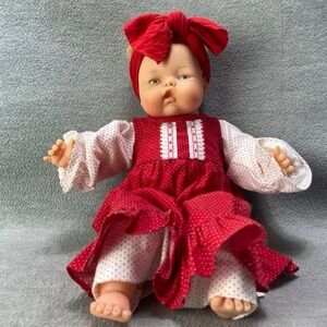 Thumbelina Ideal Toy Corp Baby Doll 14in cloth body READ